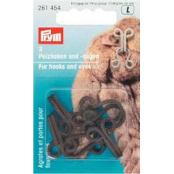 PRYM GANCIO PELLICCIA RIVESTITO TESSUTO X 3 PEZZI